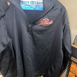 Leinenkugel Black Quarter-Zip Sweatshirt with Embroidered Logo